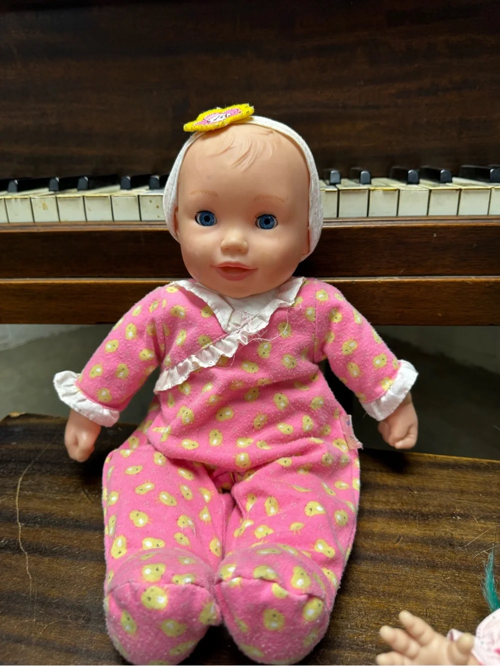 Pink Baby Doll in Pink Chick Print Outfit